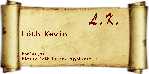 Lóth Kevin névjegykártya