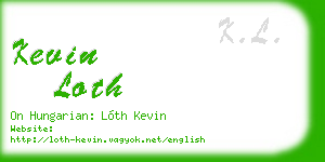 kevin loth business card